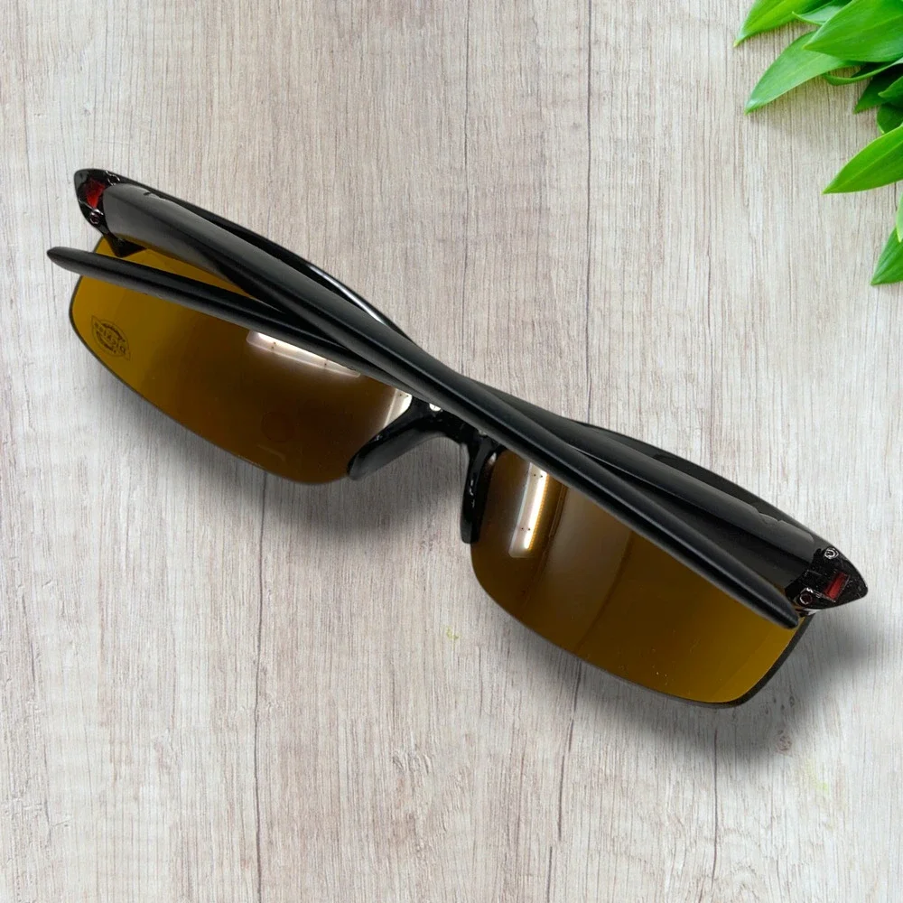 Dickies Wrap Safety Sunglasses Rev 52102 Amber Lens Y2K Workwear Sport Shield